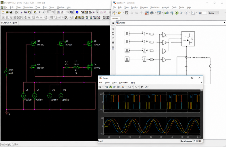 PSpice MATLAB Simulink integration