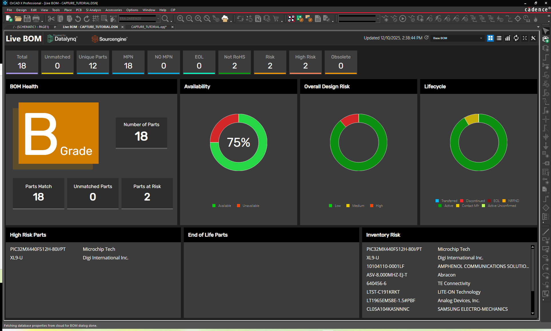 OrCAD X Data Management screenshot